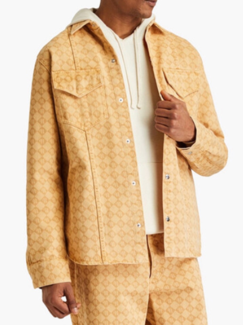 Nanushka Tristo Diamond Monogram Overshirt size Medium